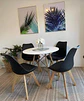 Comedor Redondo Melamina 4 Sillas Tulip – Mesa 80cm - Miniatura 1