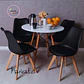 Comedor Redondo Melamina 4 Sillas Tulip – Mesa 80cm - Miniatura 10