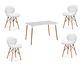 Comedor Rectangular Melamina 4 Sillas Mariposa – Mesa 130x80cm - Miniatura 3