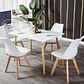 Mesa Rectangular Eames MDF + 4 Sillas Tulip Polipropileno con cojin- comedor - Miniatura 10