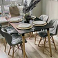 Comedor Rectangular Melamina 4 Sillas Mariposa – Mesa 130x80cm - Miniatura 1