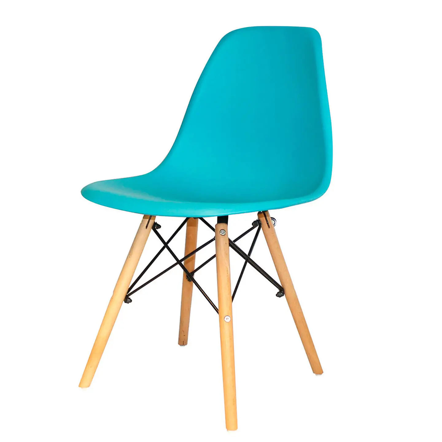 Silla Eames Polipropileno con Estructura de Metal y Madera 8