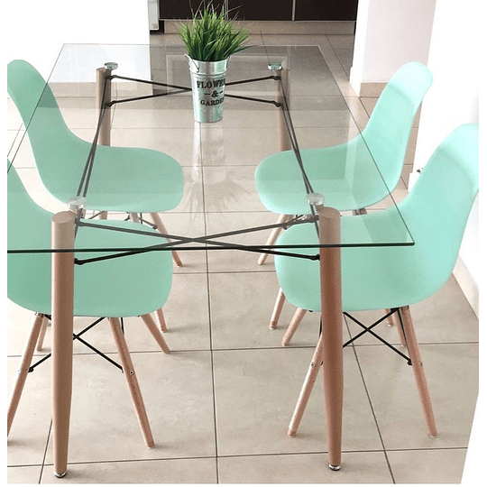 Comedor Rectangular 140*90 con Sillas Eames
