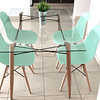 Mesa Rectangular + silla eames polipropileno nordico
