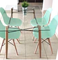 Comedor Rectangular Vidrio 4 Sillas Nordic – Mesa 140x90cm - Miniatura 2