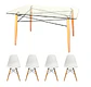 Comedor Rectangular Vidrio 4 Sillas Nordic – Mesa 140x90cm - Miniatura 6