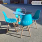 Comedor Redondo Madera 4 Sillas Eames – Mesa 100cm - Miniatura 3