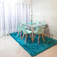 Mesa Rectangular europeo vidrio + 6 sillas tulip polipropileno con cojin - comedor 140cm - Miniatura 1