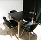 Comedor Cuadrado Melamina 4 Sillas Mariposa – Mesa 80x80cm - Miniatura 3