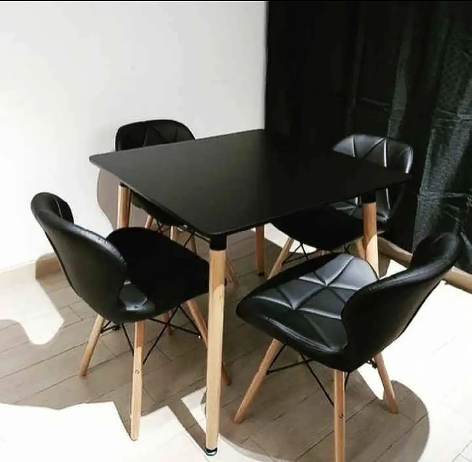 Comedor Cuadrado Melamina 4 Sillas Mariposa – Mesa 80x80cm 3