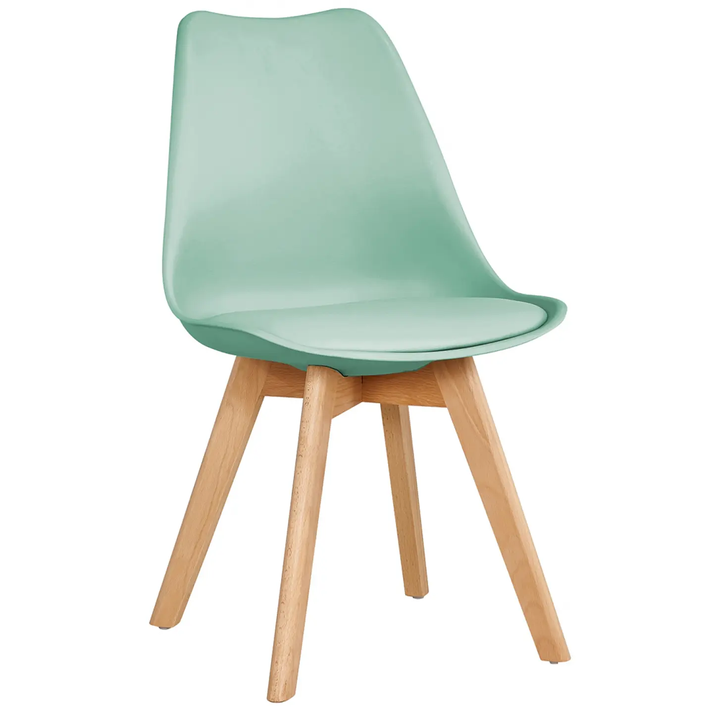 Sillas Tulip con Cojin y Patas de Madera 4