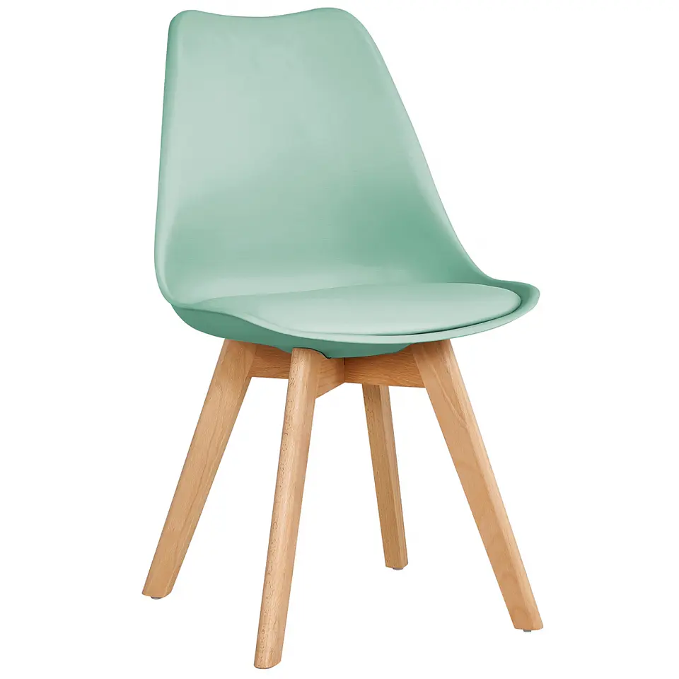 Sillas Tulip con Cojin y Patas de Madera 4