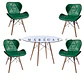 Mesa Eames Redonda Vidrio +4 Sillas Mariposa – Comedor 80cm - Miniatura 8