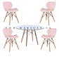 Mesa Eames Redonda Vidrio +4 Sillas Mariposa – Comedor 80cm - Miniatura 9