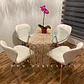 Comedor Redondo Vidrio 4 Sillas Mariposa – Mesa 100cm - Miniatura 3