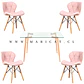 Comedor Rectangular Madera 4 Sillas Mariposa – Mesa 100cm - Miniatura 3