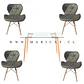 Comedor Rectangular Madera 4 Sillas Mariposa – Mesa 100cm - Miniatura 2