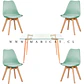 Mesa Rectangular Croacia Vidrio + 4 sillas tulip polipropileno con cojin- comedor - Miniatura 8