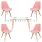 Mesa Rectangular Croacia Vidrio + 4 sillas tulip polipropileno con cojin- comedor - Miniatura 13