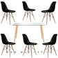 Comedor Rectangular Vidrio 6 Sillas Eames – Mesa 100cm - Miniatura 2
