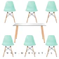 Comedor Rectangular Vidrio 6 Sillas Eames – Mesa 100cm - Miniatura 1