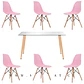 Comedor Rectangular Vidrio 6 Sillas Eames – Mesa 100cm - Miniatura 6