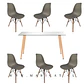 Comedor Rectangular Vidrio 6 Sillas Eames – Mesa 100cm - Miniatura 8