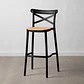 Taburete Bar Alto Danubio Polipropileno Negro 77cm - Miniatura 2