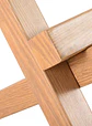 Mesa Rectangular Chile Crossback Madrid con Cubierta de Vidrio y Patas de Metal Color Madera - Miniatura 4