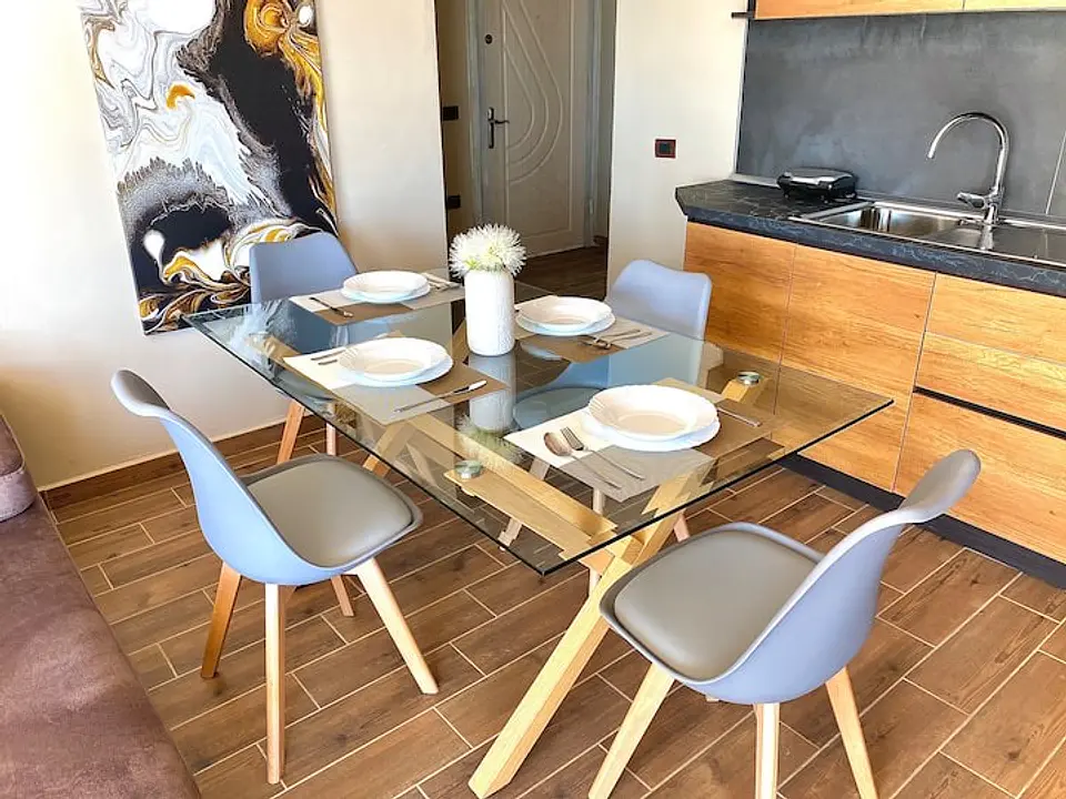 Comedor Rectangular Vidrio 4 Sillas Eames – Mesa 130cm 5