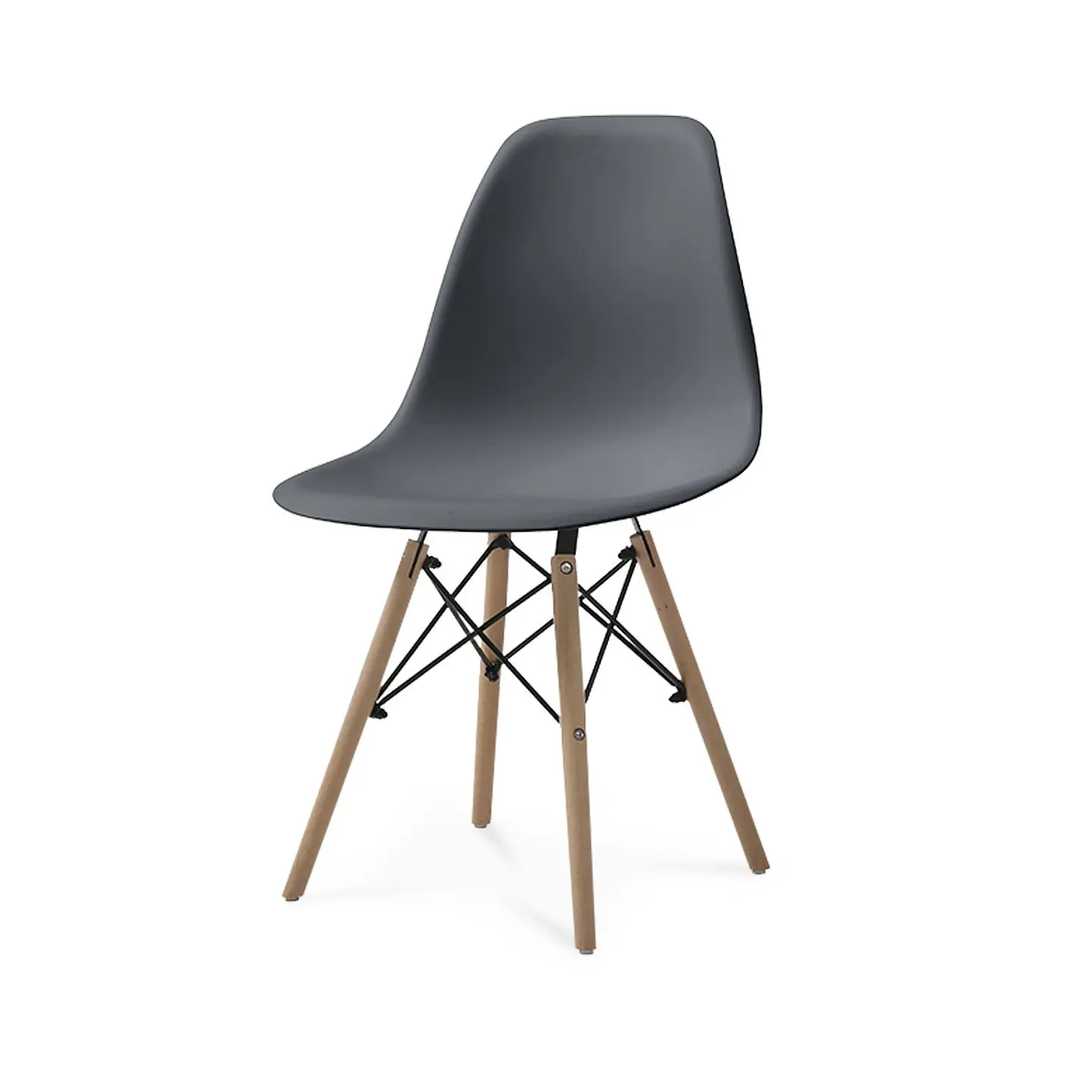 Silla Eames Polipropileno con Estructura de Metal y Madera 3