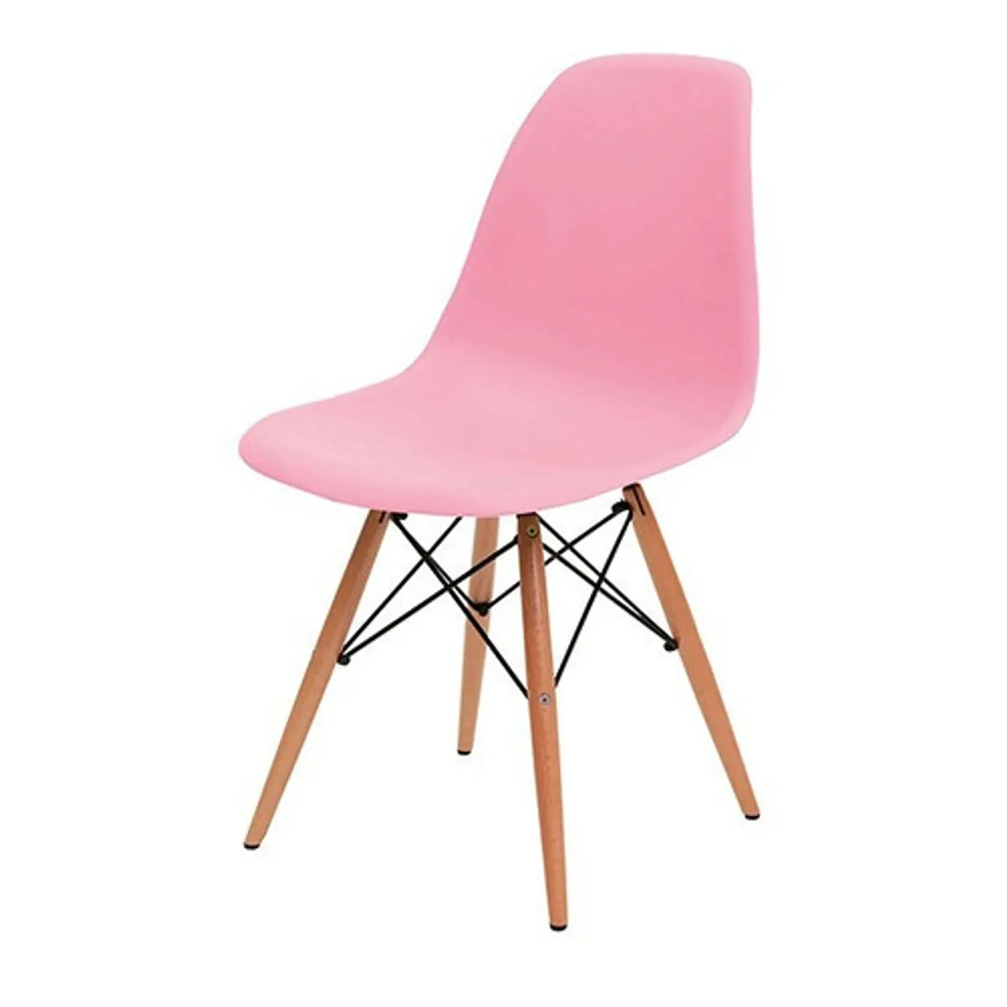 Silla Eames Polipropileno con Estructura de Metal y Madera 11