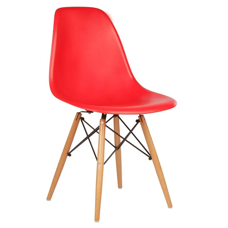 Silla Eames Polipropileno con Estructura de Metal y Madera 7