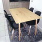 Mesa rectangular eames MDF wood + 4 Sillas Eames – Comedor 130x80cm - Miniatura 3