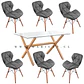 Comedor Rectangular Vidrio 6 Sillas Eames – Mesa 130cm - Miniatura 2