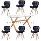 Comedor Rectangular Vidrio 6 Sillas Eames – Mesa 130cm - Miniatura 3