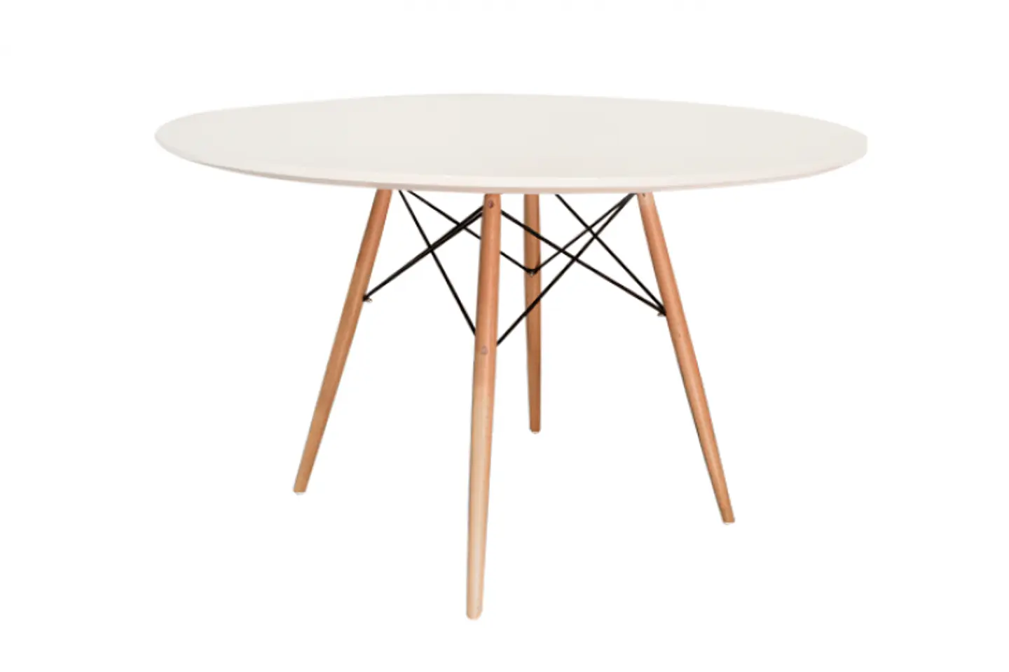 Mesa Redonda Eames 120cm MDF y estructura Madera para Comedor, y Reunión Oficina interior 3