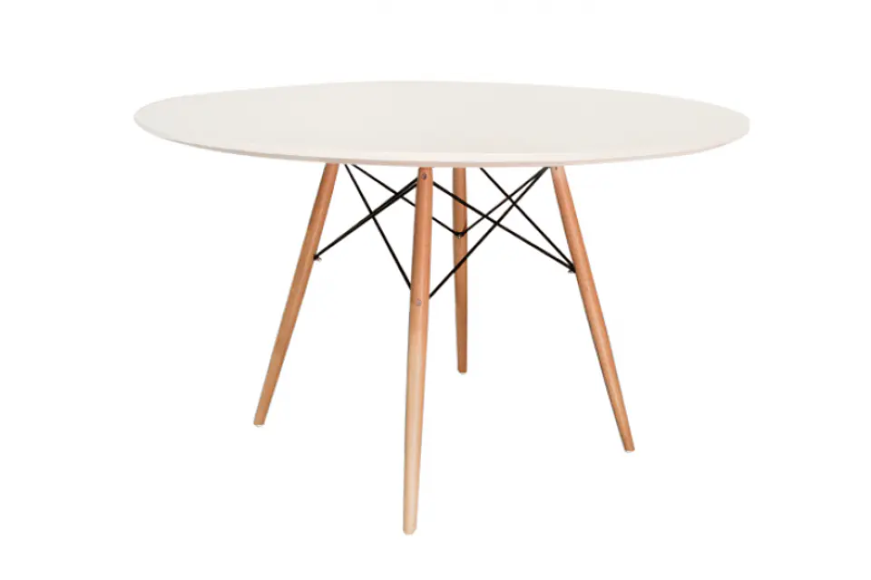 Mesa Redonda Eames 120cm MDF y estructura Madera para Comedor, y Reunión Oficina interior 3