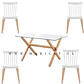 Comedor Rectangular Vidrio 4 Sillas Eames – Mesa 100cm - Miniatura 2