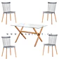 Comedor Rectangular Vidrio 4 Sillas Eames – Mesa 100cm - Miniatura 3