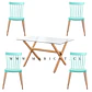 Comedor Rectangular Vidrio 4 Sillas Eames – Mesa 100cm - Miniatura 4