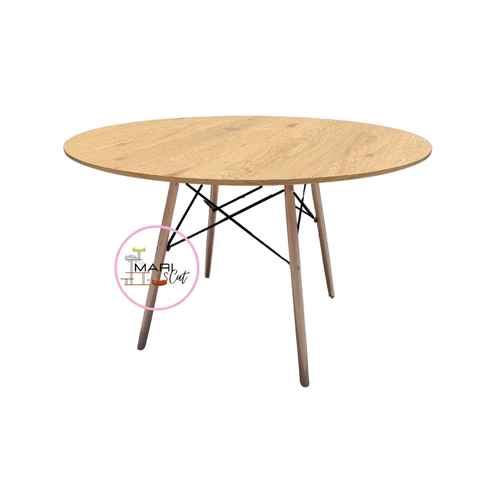 Mesa Redonda Eames 120cm MDF y estructura Madera para Comedor, y Reunión Oficina interior 4