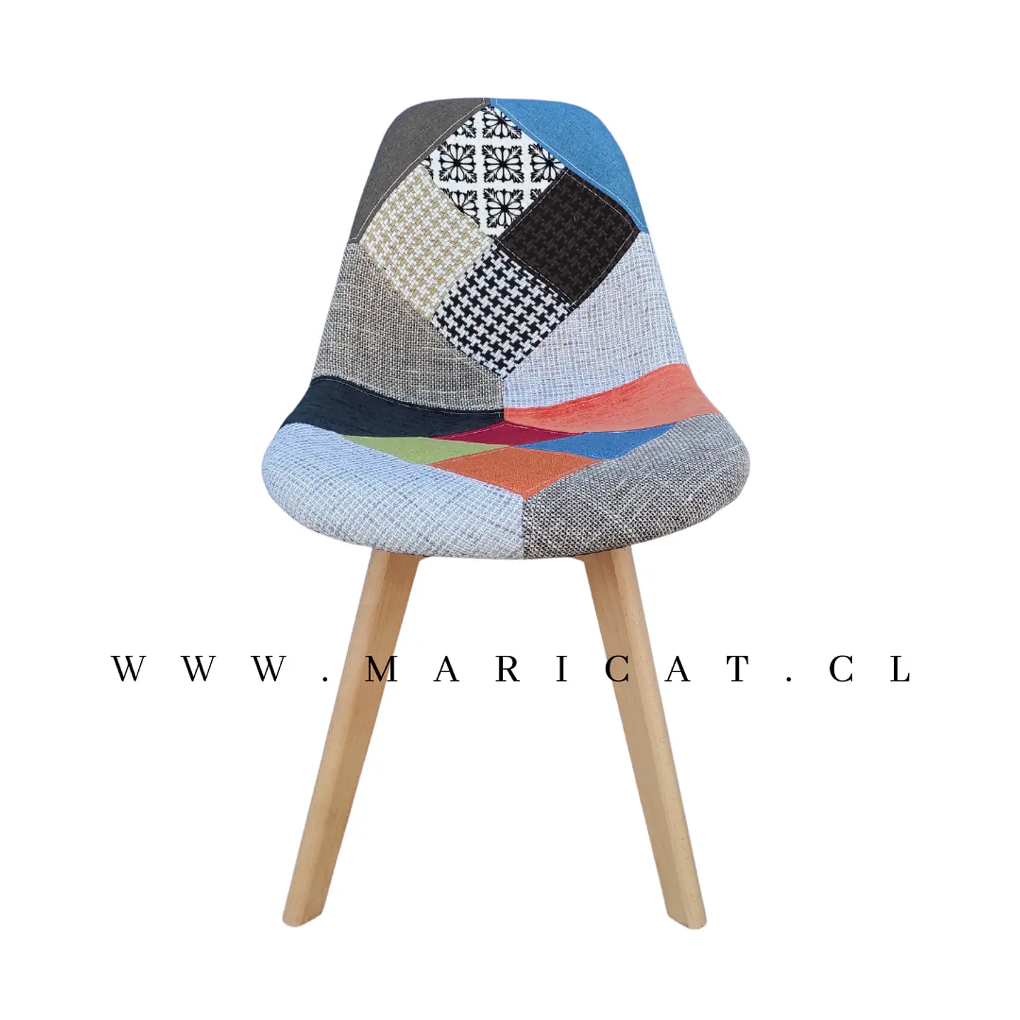 Silla Tulip Patchwork Polipropileno Multicolor 4