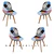 Packs Silla Tulip Patchwork x4