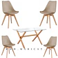 Comedor Rectangular Vidrio 4 Sillas Eames – Mesa 130cm - Miniatura 3