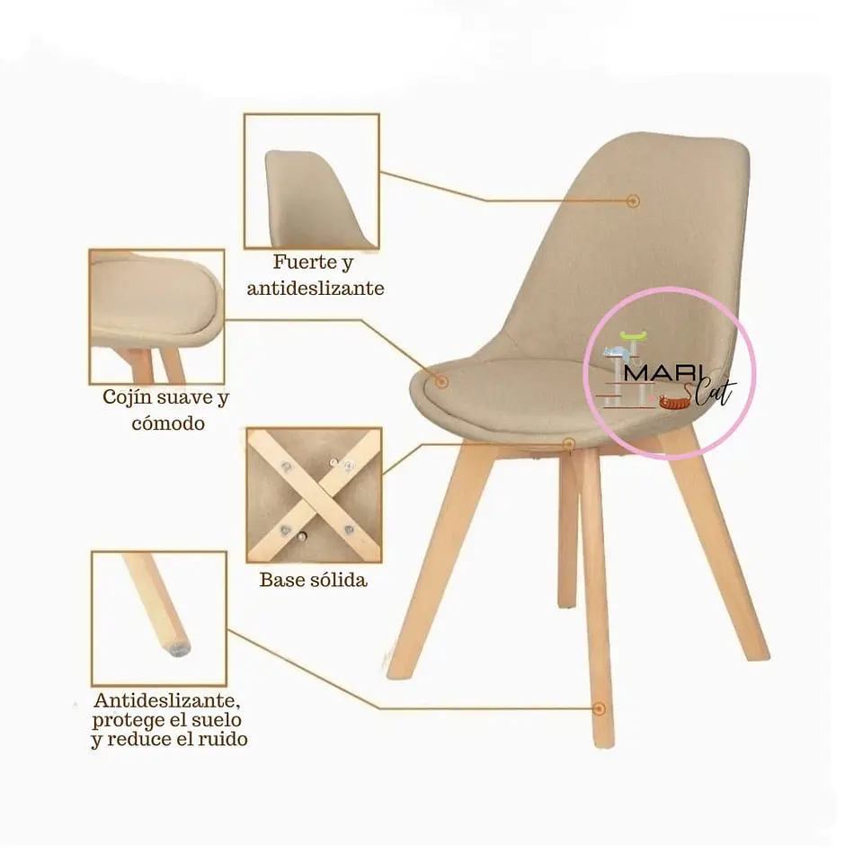 Silla Tulip Lino Lino 5