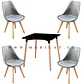 Comedor Cuadrado Melamina 4 Sillas Tulip – Mesa 80x80cm - Miniatura 7