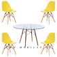 Mesa Eames Redonda de Vidrio + 4 Sillas Eames – Comedor 80cm - Miniatura 6
