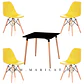 Comedor Cuadrado Melamina 4 Sillas Eames – Mesa 80x80cm - Miniatura 6