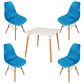 Comedor Cuadrado Melamina 4 Sillas Eames – Mesa 80x80cm - Miniatura 7